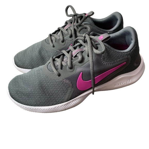 Nike Flex Experience Run 9 Running Shoe In Iron Grey & Pink - Picture 2 of 14